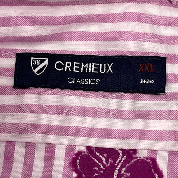 NEW Cremieux Classics Men's 2XL XXL Shirt Striped Floral Pattern Rapture Rose - Picture 2 of 11